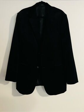 Express Men’s Classic Velvet Black Modern Fit Suit Jacket Size 42R